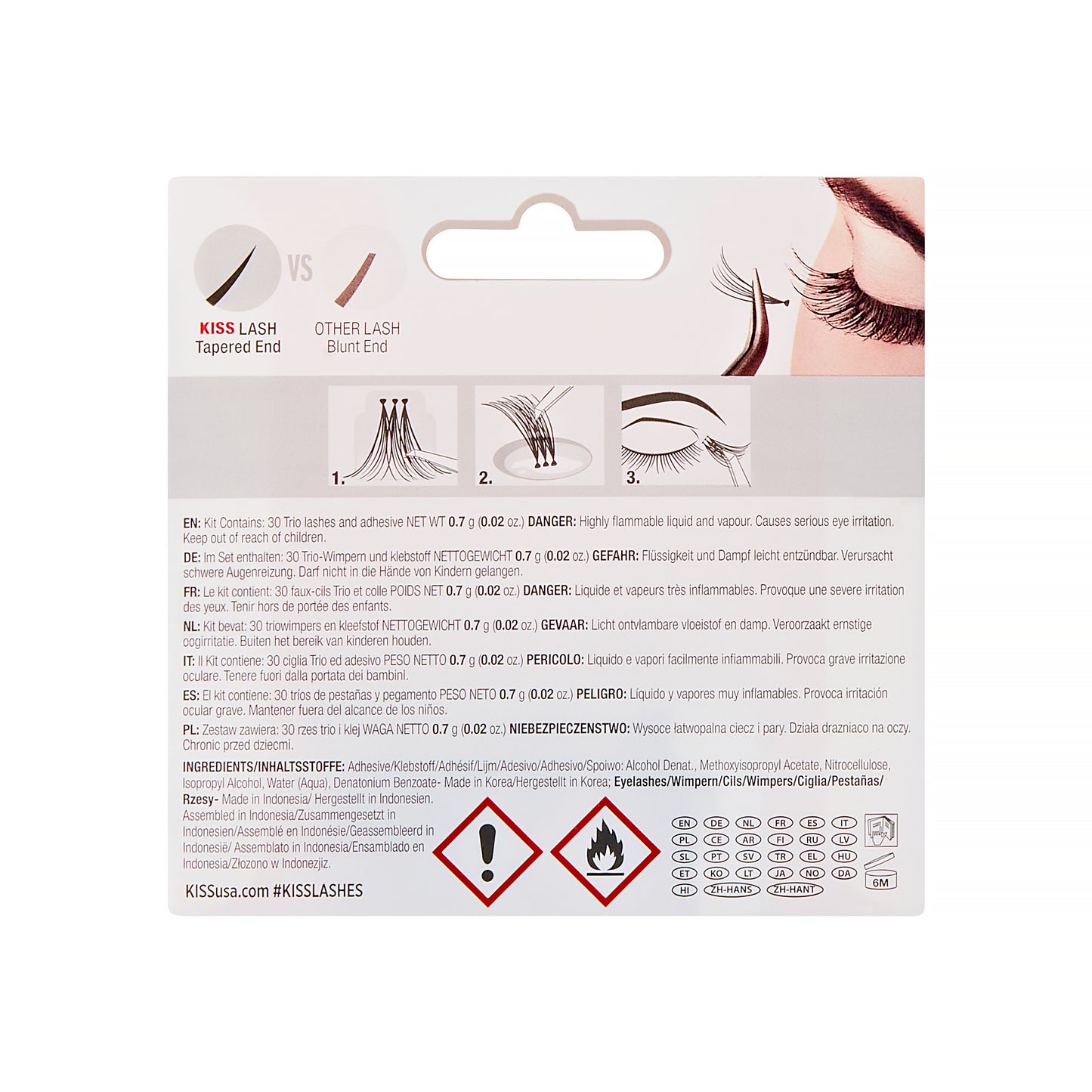 Ciglia a ciuffetti Trio